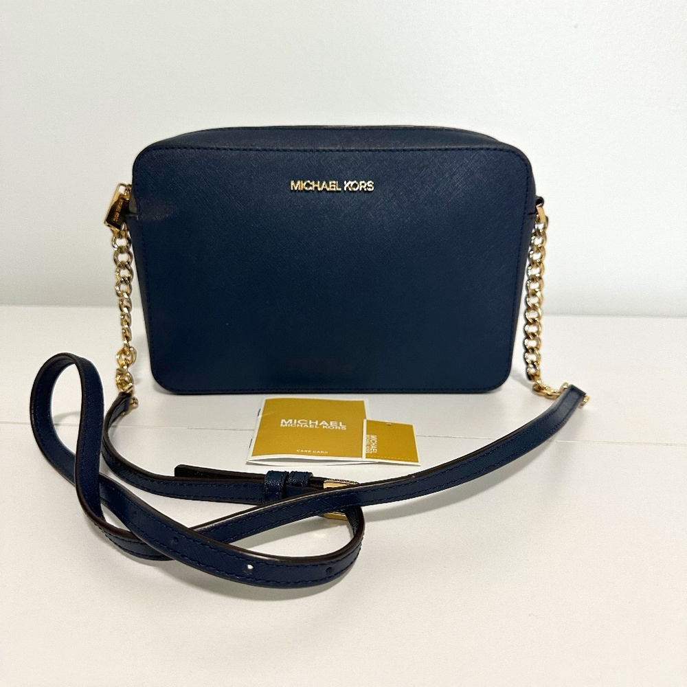 Michael Kors Jet Set Large Saffiano Leather Crossbody Bag